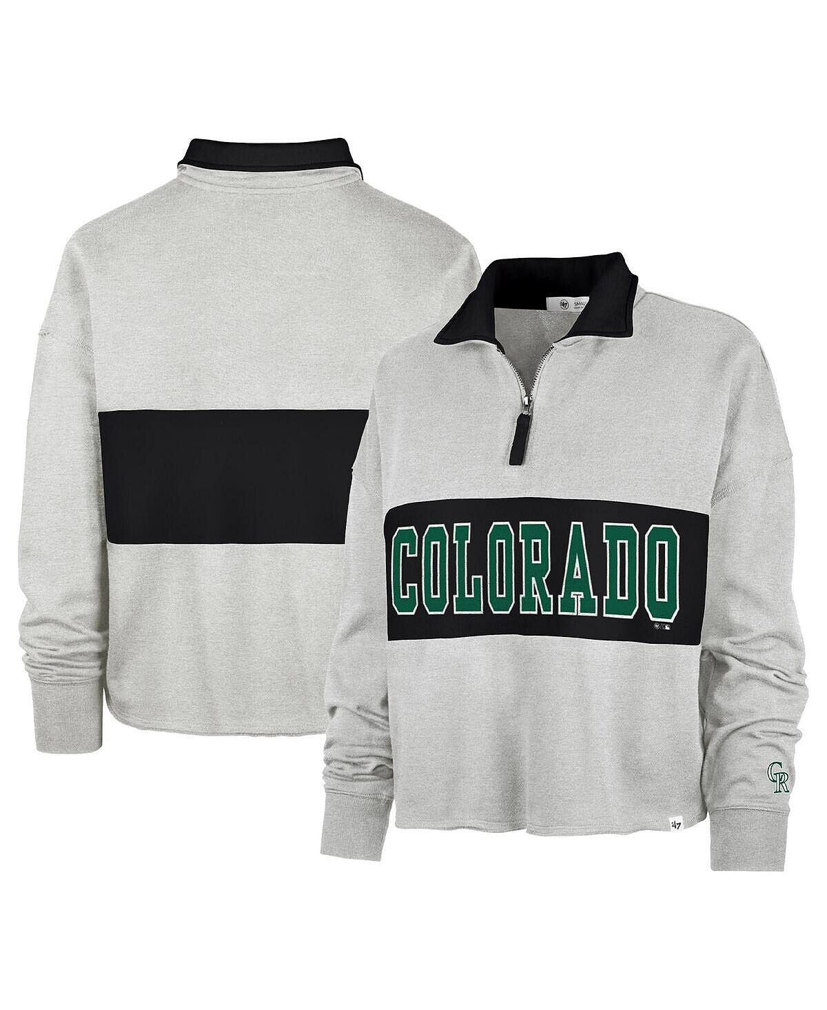 

Женская серая куртка с молнией четверти Colorado Rockies City Connect Bae Remi '47 Brand, серый
