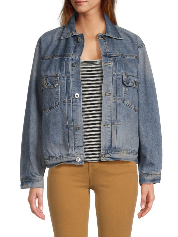 

Джинсовая куртка дальнобойщика Ag Jeans, цвет Rustic Indigo