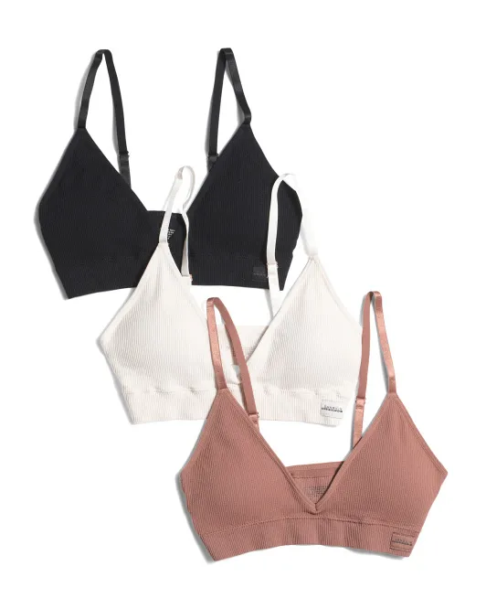 

Бесшовные бралетты в рубчик, 3 шт Danskin, цвет Berry Multi