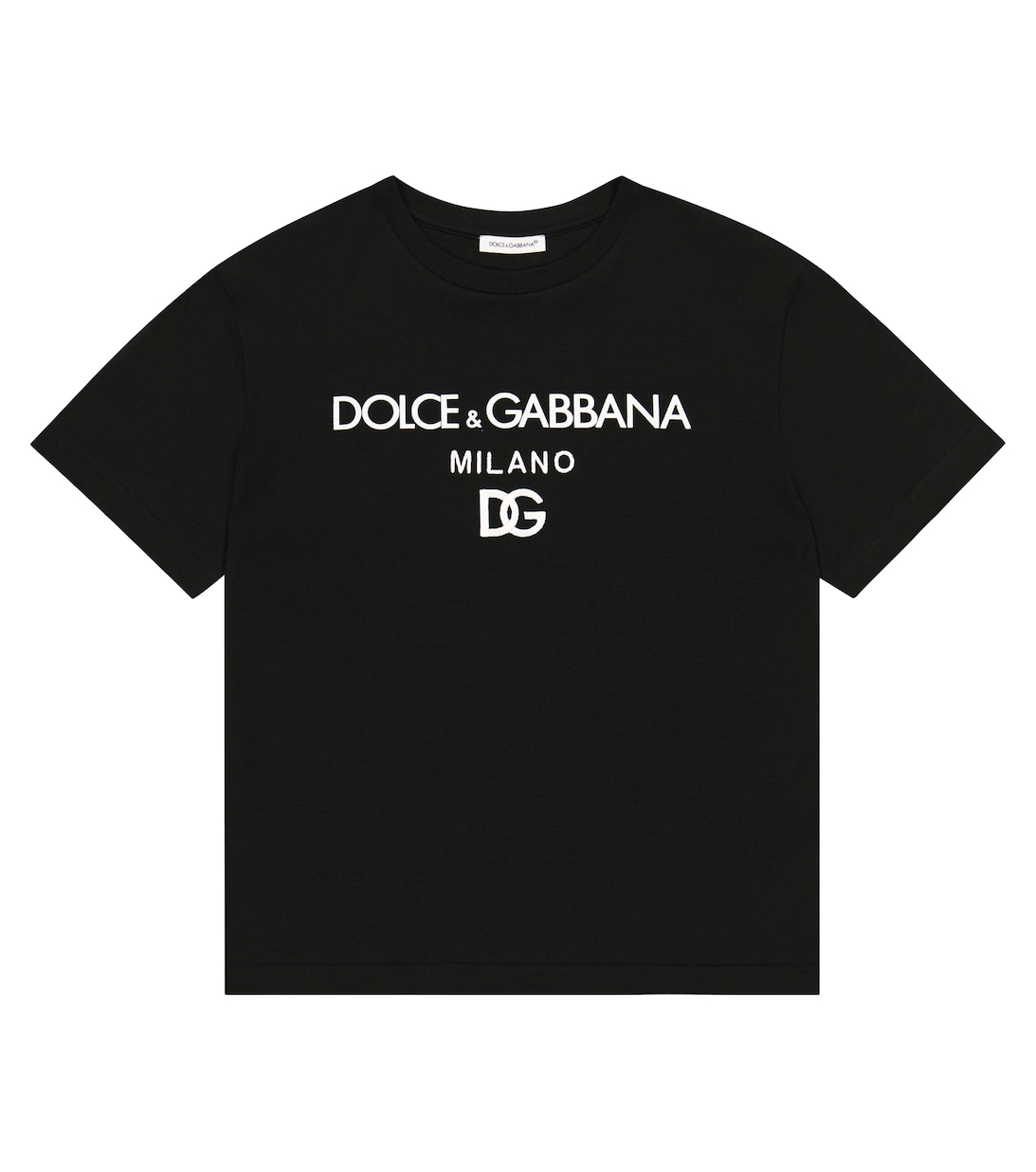 

Футболка из хлопкового джерси с логотипом Dolce&Gabbana, черный