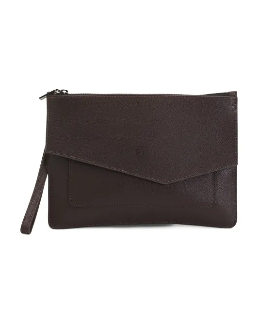 

Кожаный клатч Cobble Hill с ремешком на ремешке Botkier, цвет Chocolate