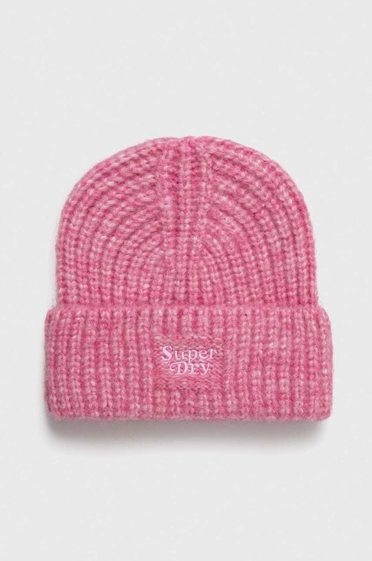 

Шапка из смесовой шерсти Superdry, розовый