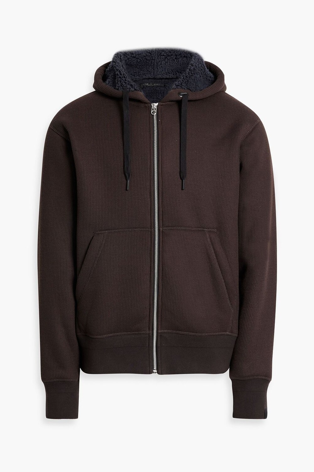 

Хлопковое худи вафельной вязки RAG & BONE, шоколад