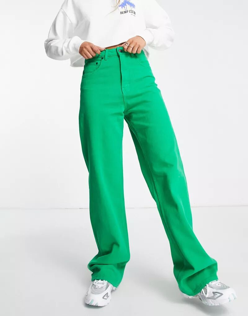 Зеленые свободные джинсы Mom (входит в комплект) Waven