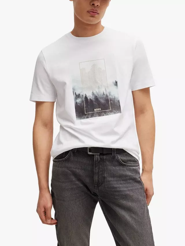 

Футболка HUGO BOSS BOSS Forest Graphic, белый