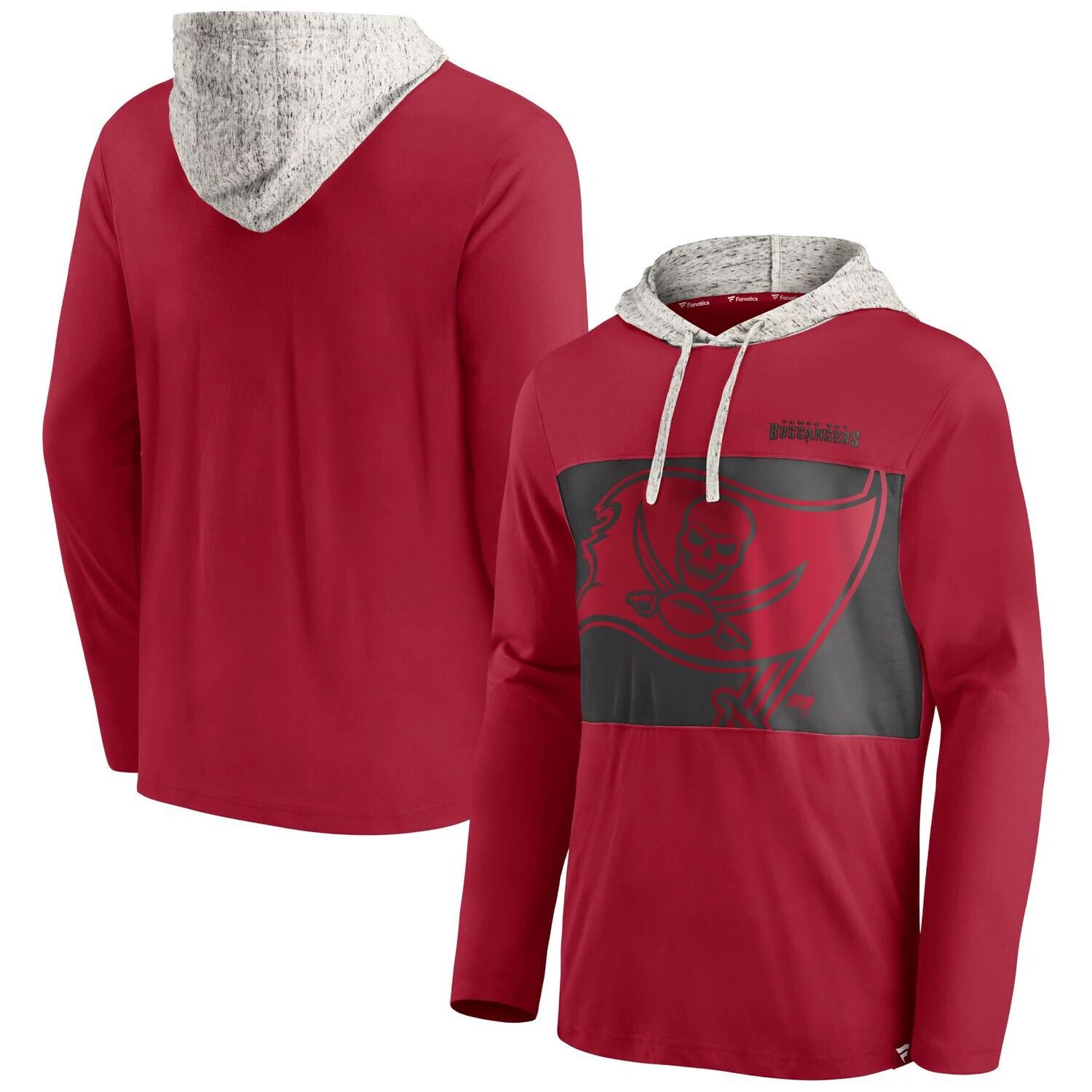 

Мужская красная футболка с капюшоном с длинным рукавом и логотипом Tampa Bay Buccaneers Fanatics, Красный