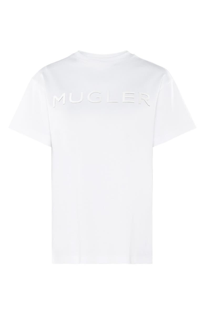 

Футболка с логотипом Chrome из органического хлопка MUGLER, белый