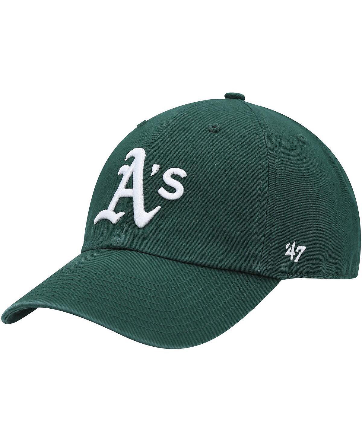 

Мужская зеленая регулируемая кепка Oakland Athletics Clean Up '47 Brand