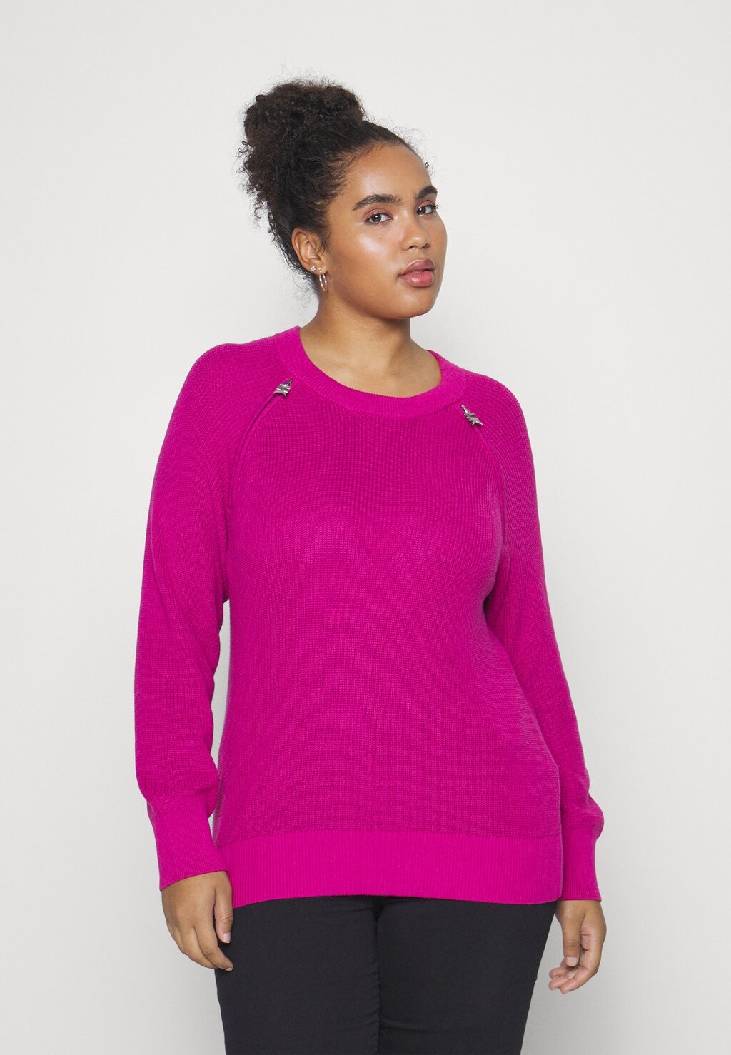 

Свитер Crop Shaker Zip MICHAEL Michael Kors, цвет deep fuchsia