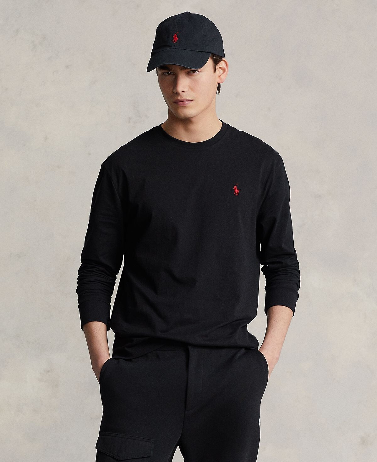 

Мужская трикотажная футболка классического кроя с логотипом Polo Ralph Lauren