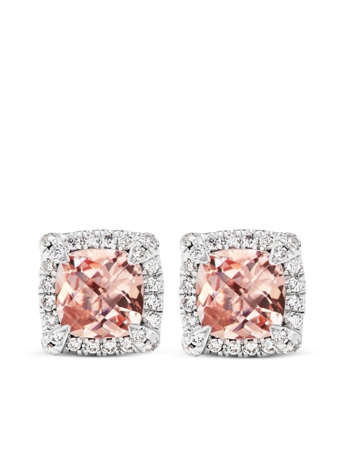 

Серебряные серьги Petite Chatelaine с морганитом и бриллиантами David Yurman, серебряный