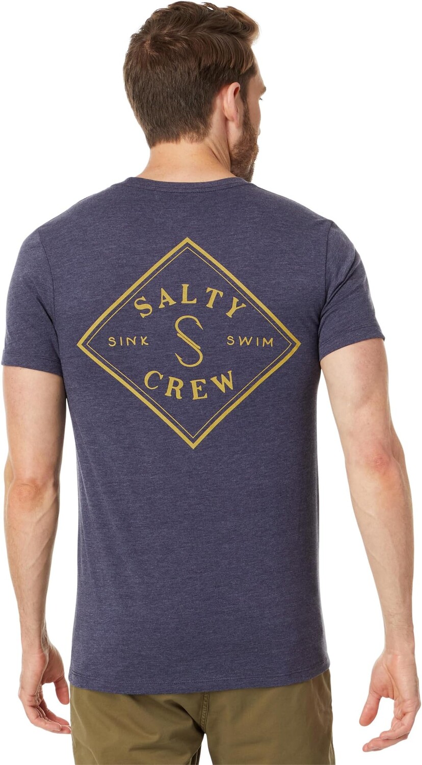 

Футболка с короткими рукавами Tippet Salty Crew, цвет Navy Heather