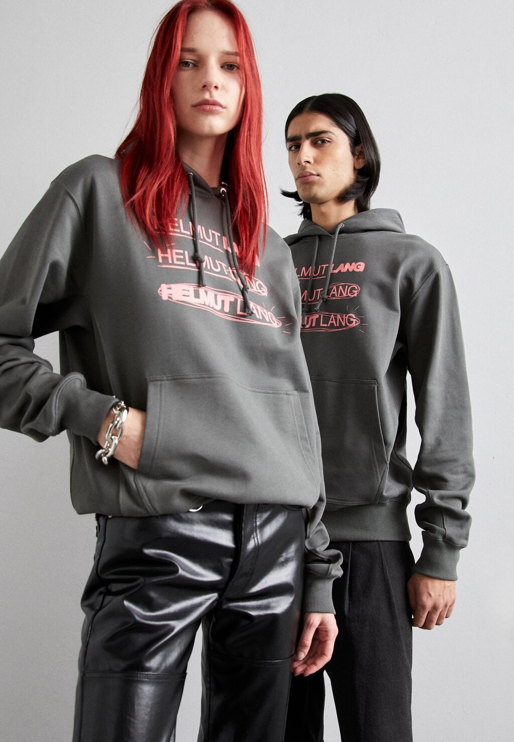 

Толстовка Outer Hoodie Unisex Helmut Lang, цвет ash