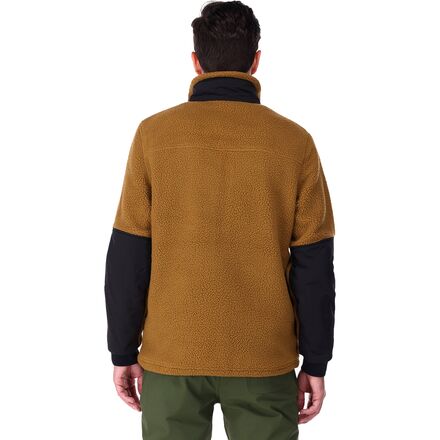 цена Флисовый пуловер Mountain мужской Topo Designs, цвет Dark Khaki/Black
