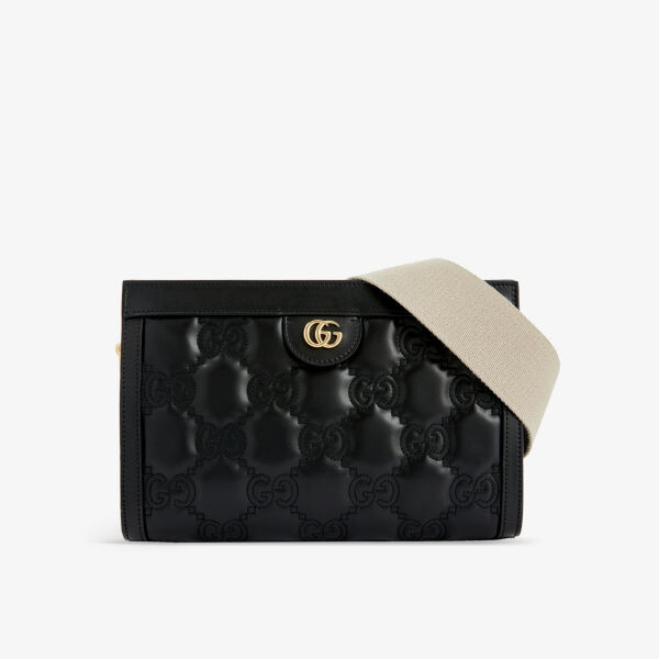 

Кожаная сумка через плечо Matelassé Gucci, черный