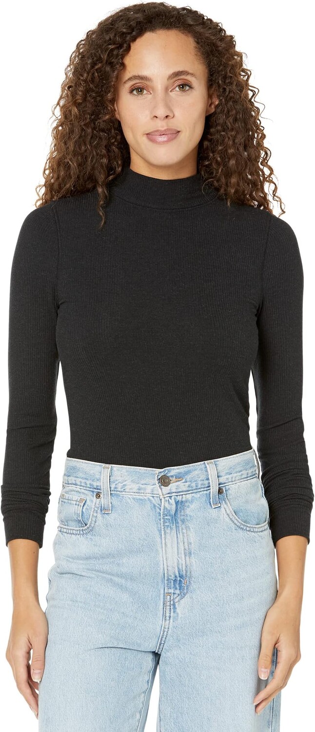 

Свитер Foundation Rib Mock Neck Prana, цвет Black Heather