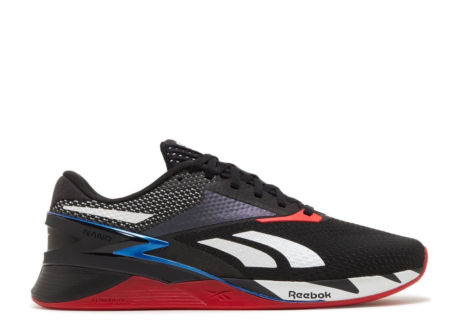 

Кроссовки Reebok Nano X3 'Black Blue Red', черный