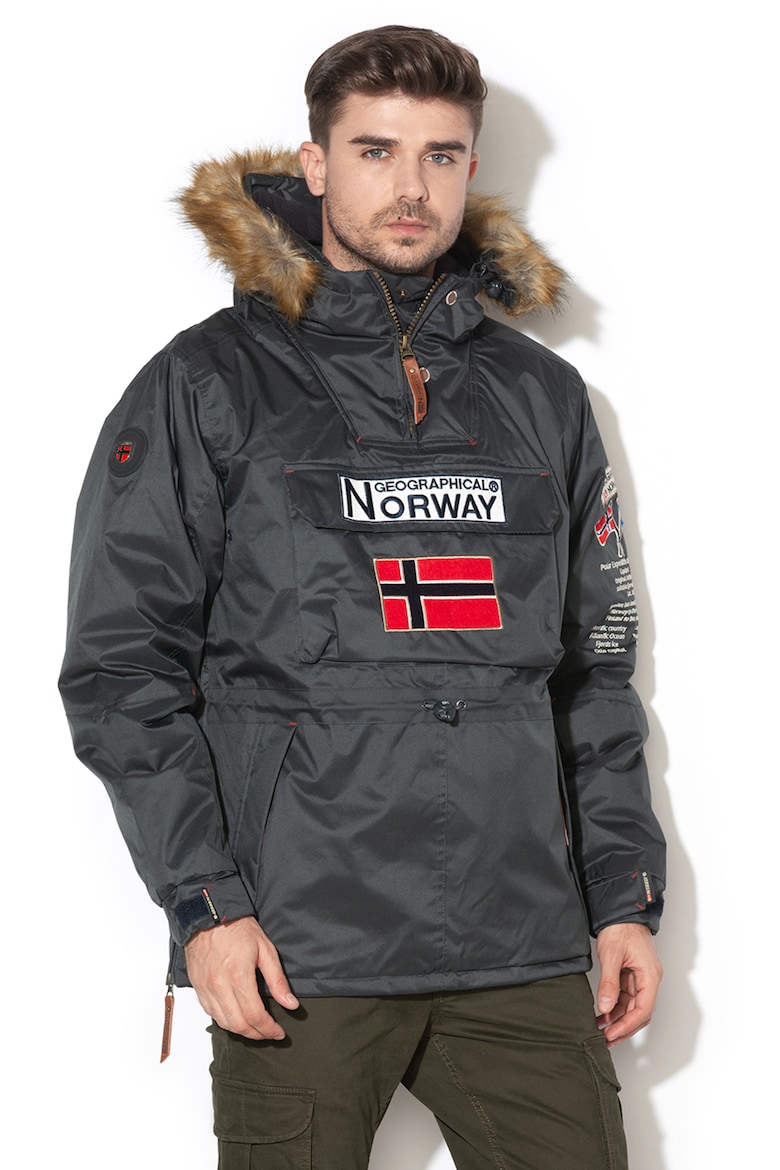 

Легкая утепленная куртка Barman на молнии Geographical Norway, серый