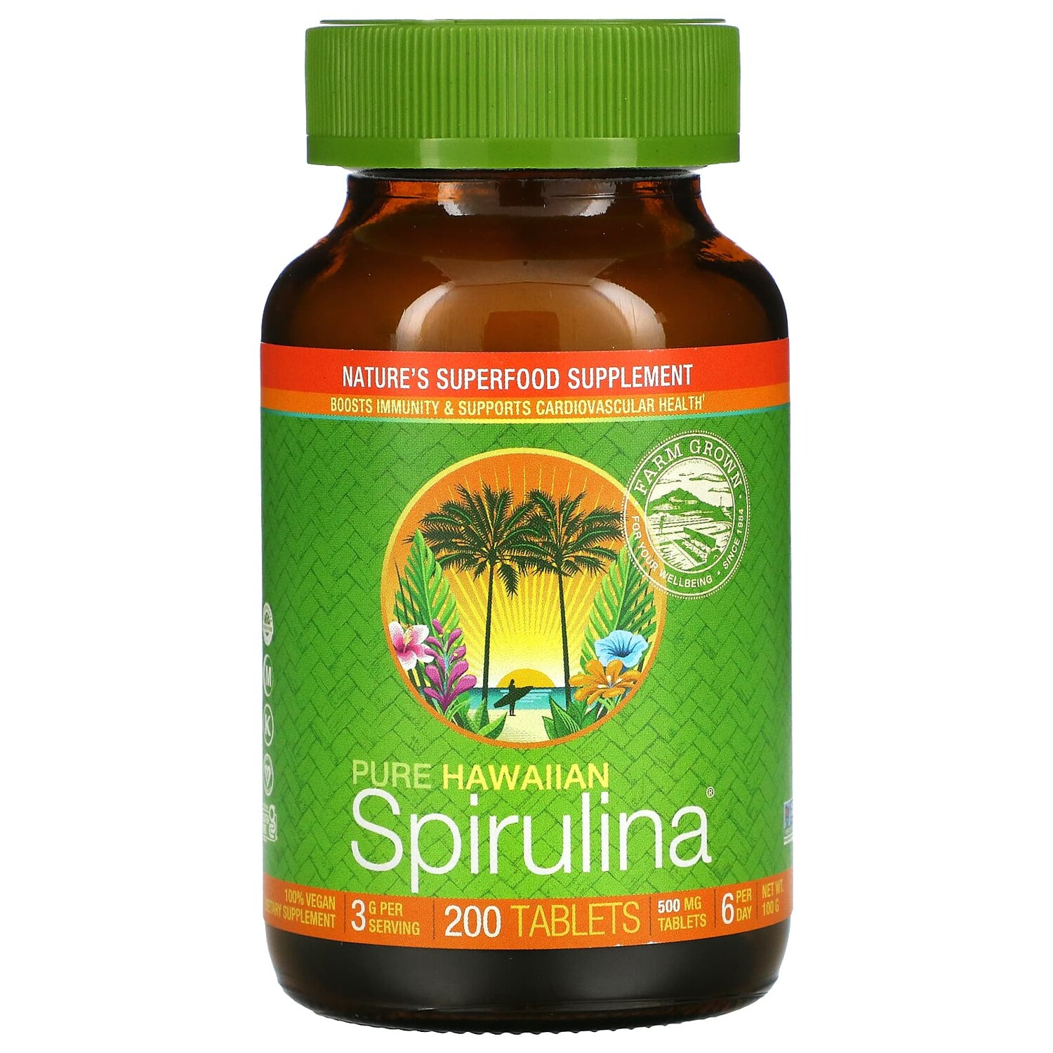 

Pure Hawaiian Spirulina, 200 таблеток, Nutrex Hawaii