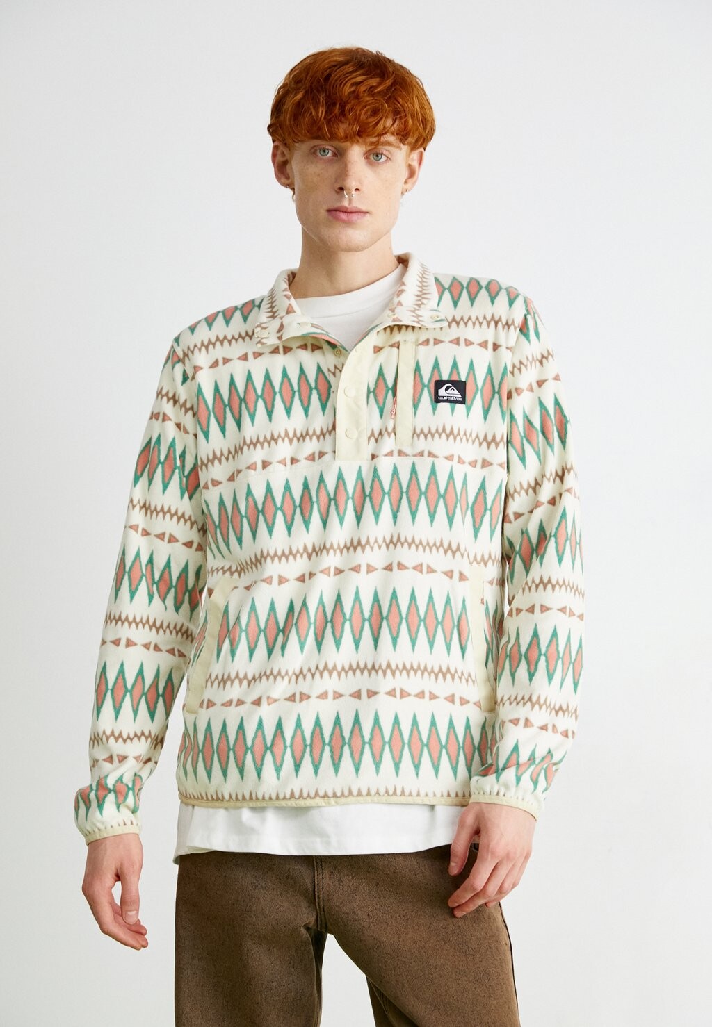 

Флисовый свитер NO DESTINATION HALF SNAP Quiksilver, цвет oyster white