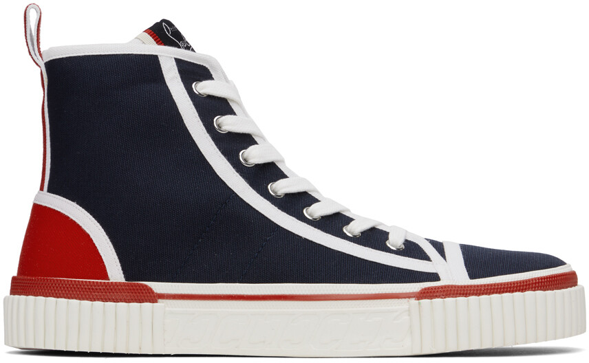 

Christian Louboutin Синие и красные кроссовки Pedro, Красный