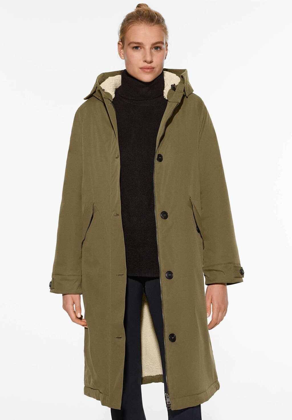 

Зимнее пальто Water-Repellent OYSHO, хаки