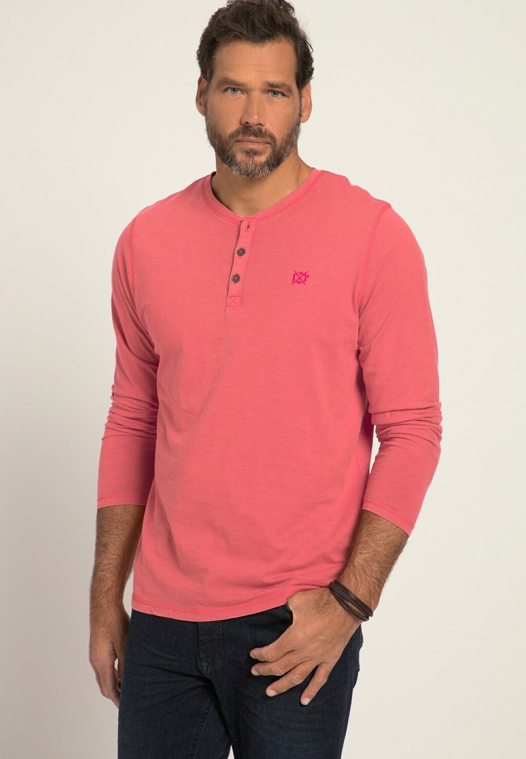 

Рубашка с длинным рукавом HENLEY, HALBARM, RUNDHALS JP1880, цвет hellrot