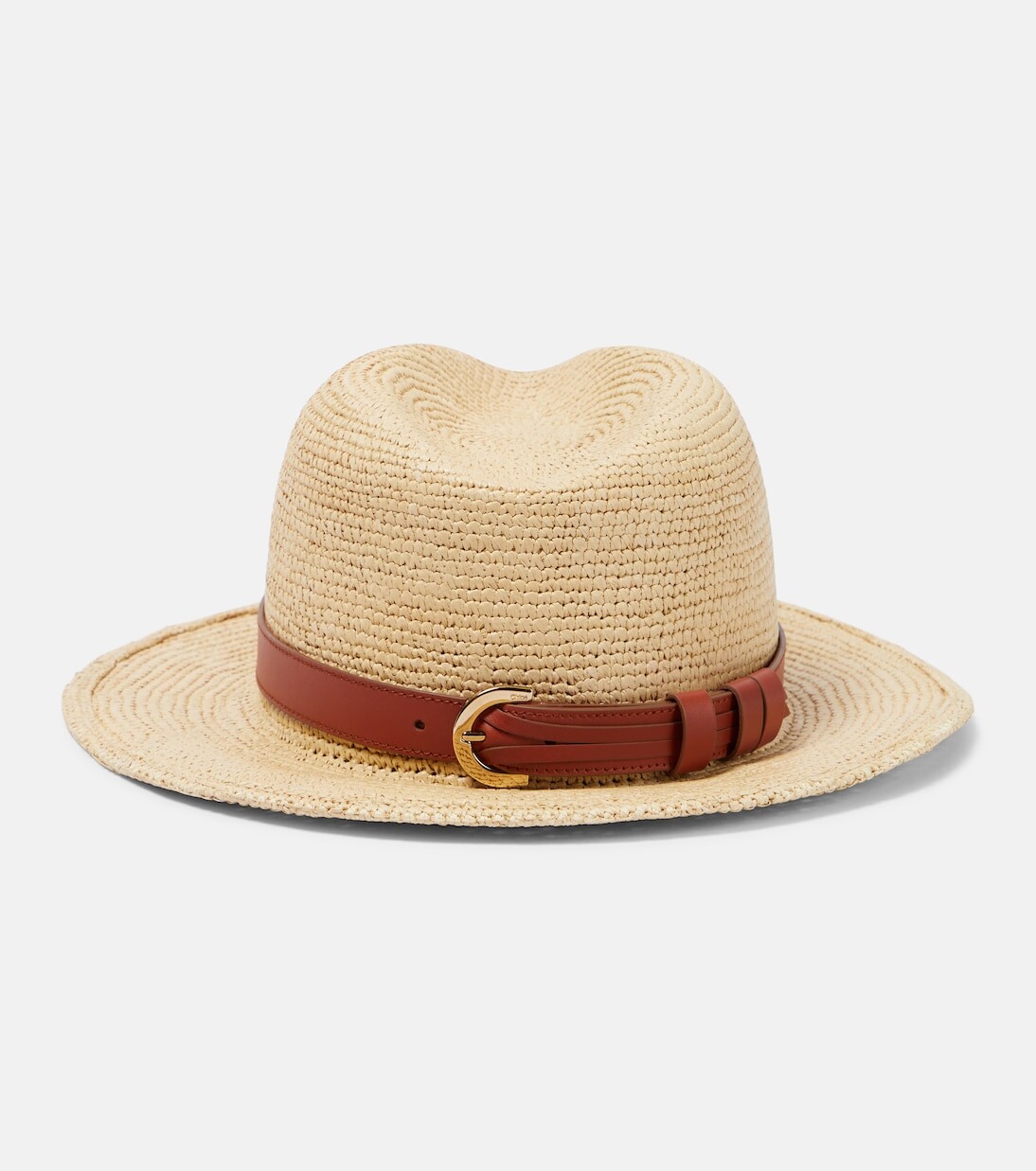 

Соломенная шляпа с декором из коллаборации с borsalino Chloé, бежевый