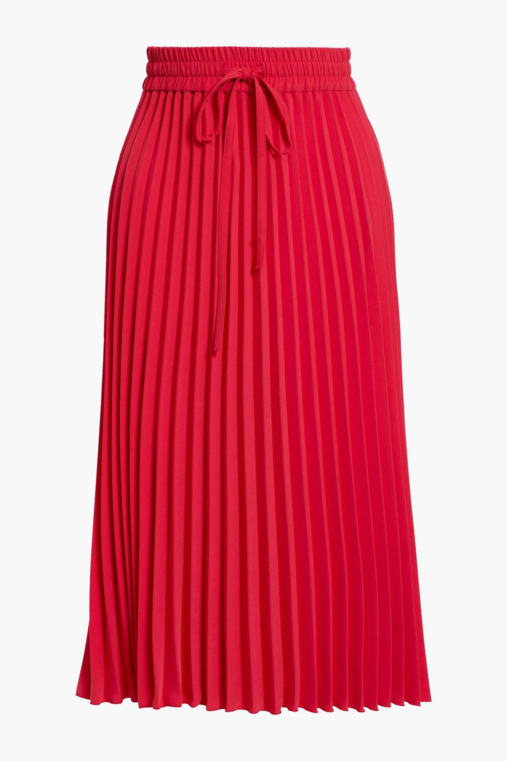 Плиссированная юбка миди из крепа REDVALENTINO, красный