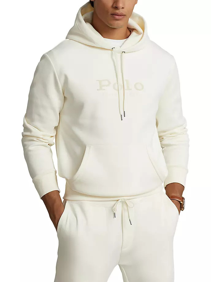 

Толстовка двойной вязки из синели с логотипом Polo Ralph Lauren, цвет clubhouse cream