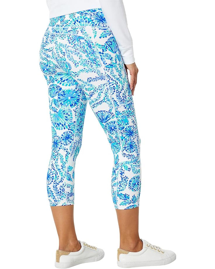 цена Брюки Lilly Pulitzer Weekend High-Rise Crop, цвет Turquoise Oasis Shell Me You Love Me