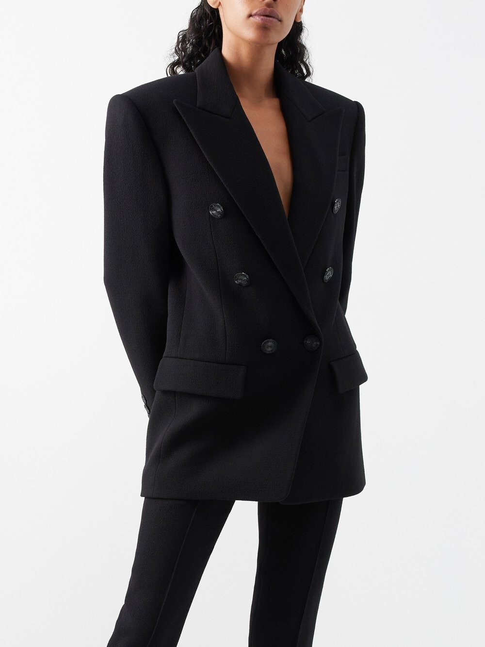

Двубортный жакет из шерсти Alexandre Vauthier, черный