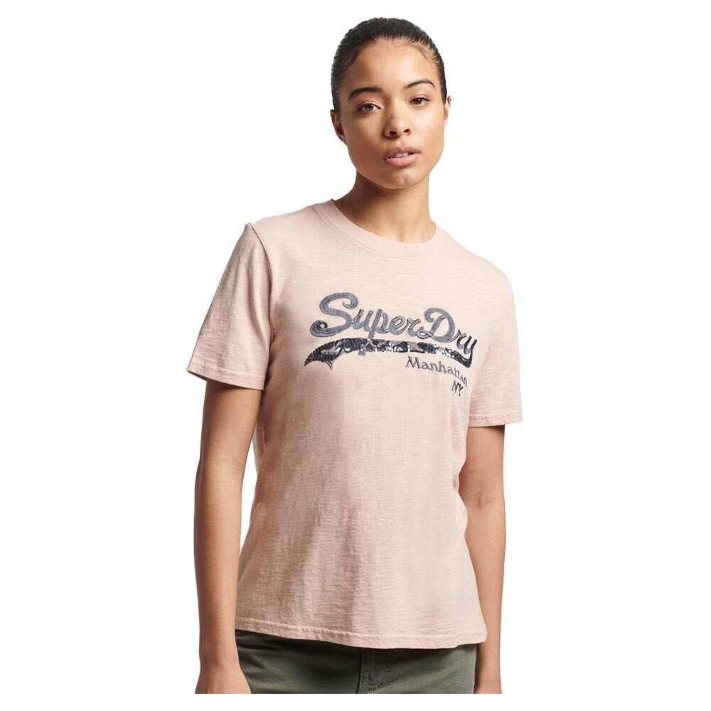 

Футболка Superdry Vintage Logo Borough, бежевый