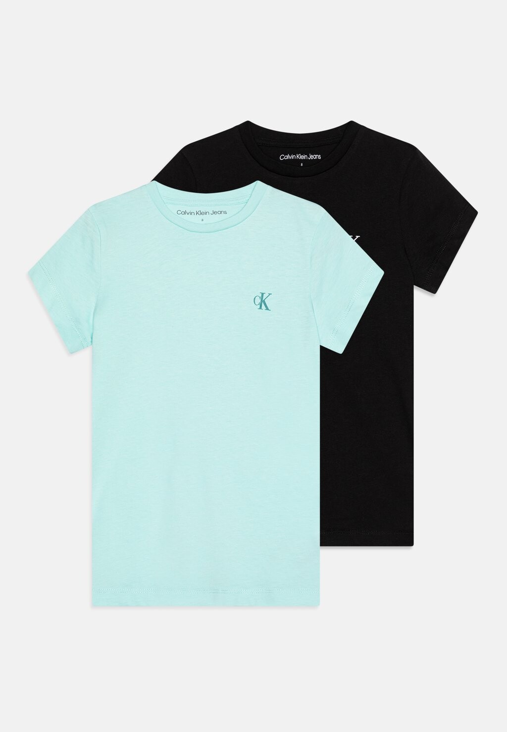 

Базовая футболка Slim Monogram 2 Pack Calvin Klein Jeans, цвет blue tint/black