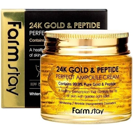Farm Stay 24K Gold Peptide Solution Ampoule Eye Patch Patch farmstay cica farm nature solution eye patch