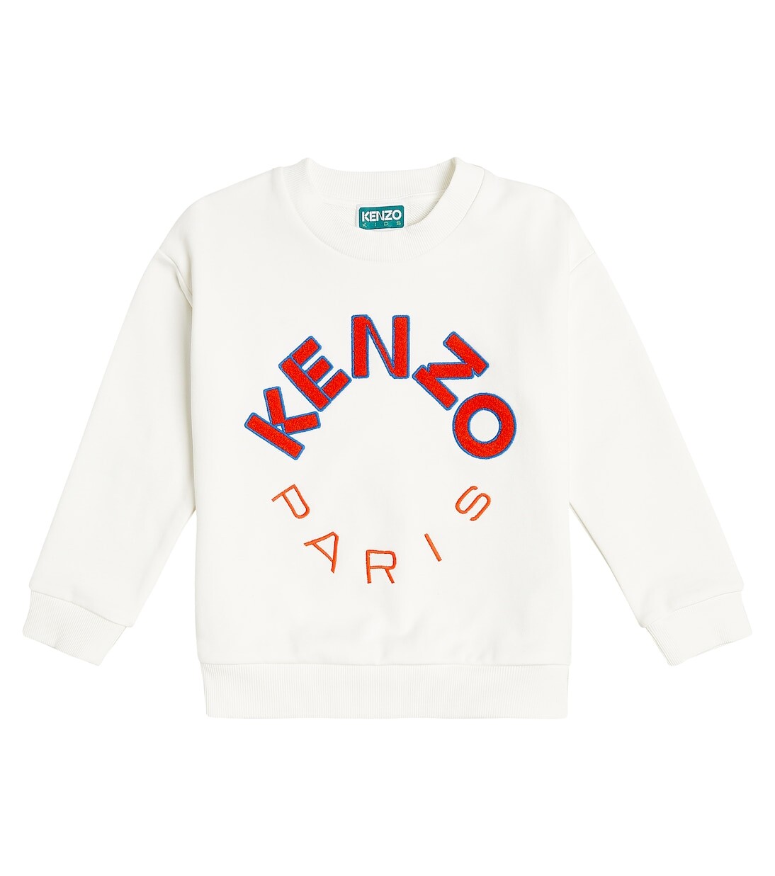 

Толстовка из хлопкового джерси с логотипом Kenzo, белый
