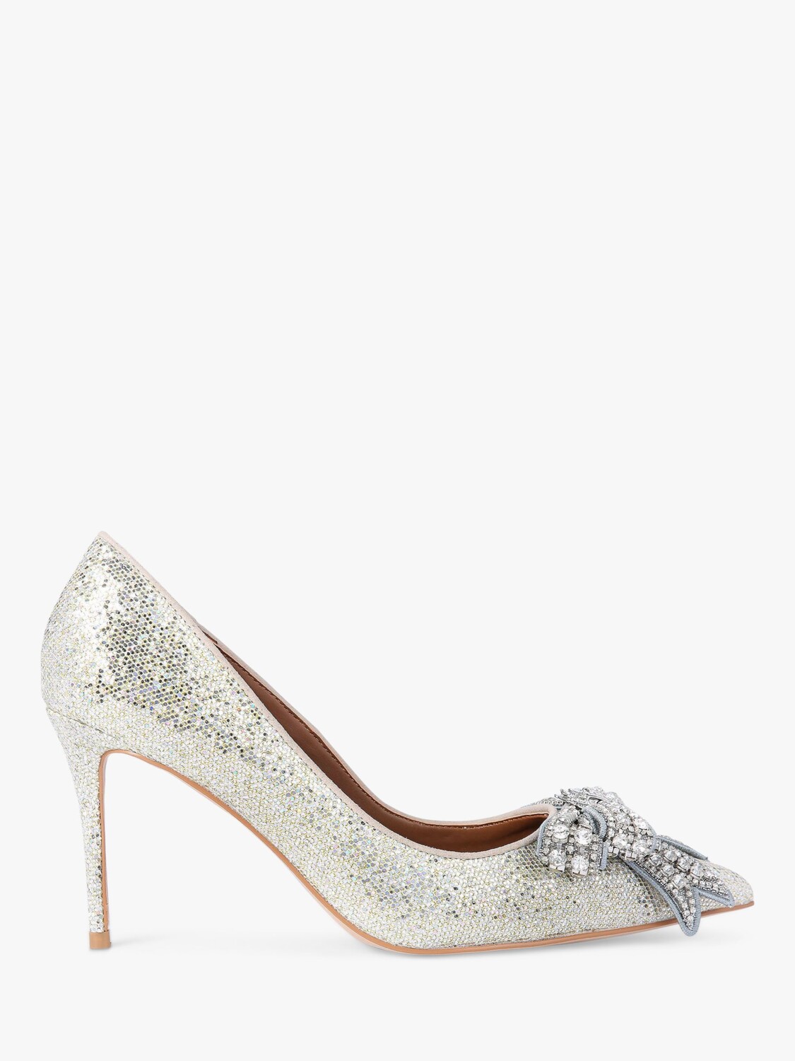 

Kurt Geiger London Белгравия Туфли-лодочки с пайетками и бантом, серебряный