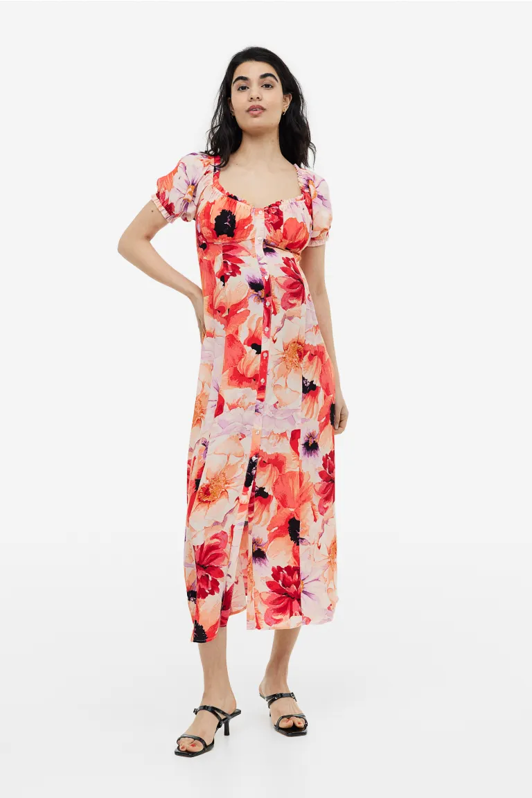 

Платье с открытыми плечами H&M, мультиколор