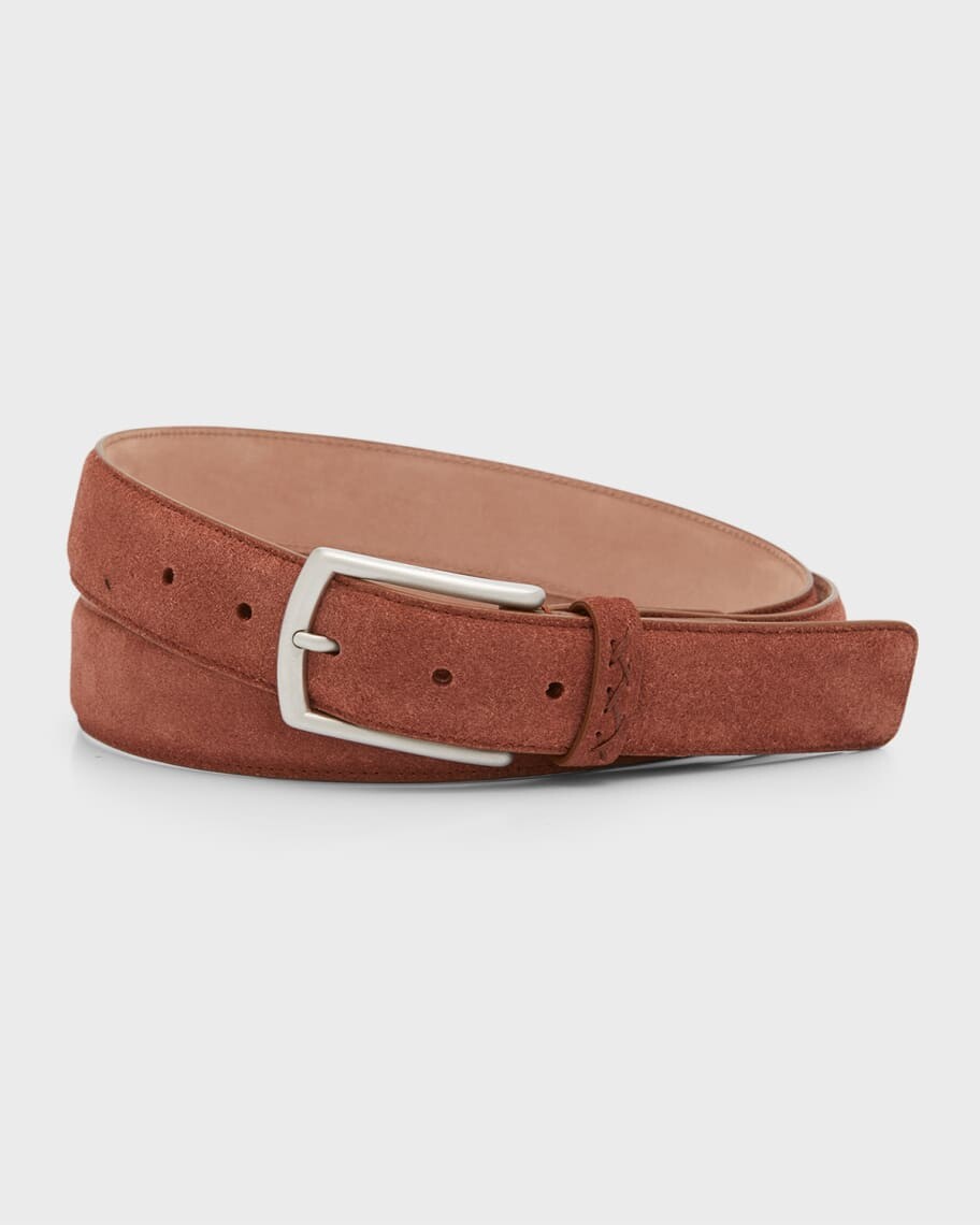 

Мужской кожаный ремень с тройным стежком ZEGNA
