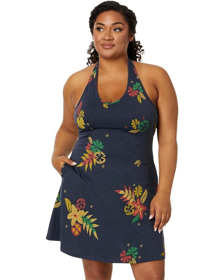 

Платье Toad&Co Plumeria Halter Sleeveless, цвет True Navy LG Floral Print