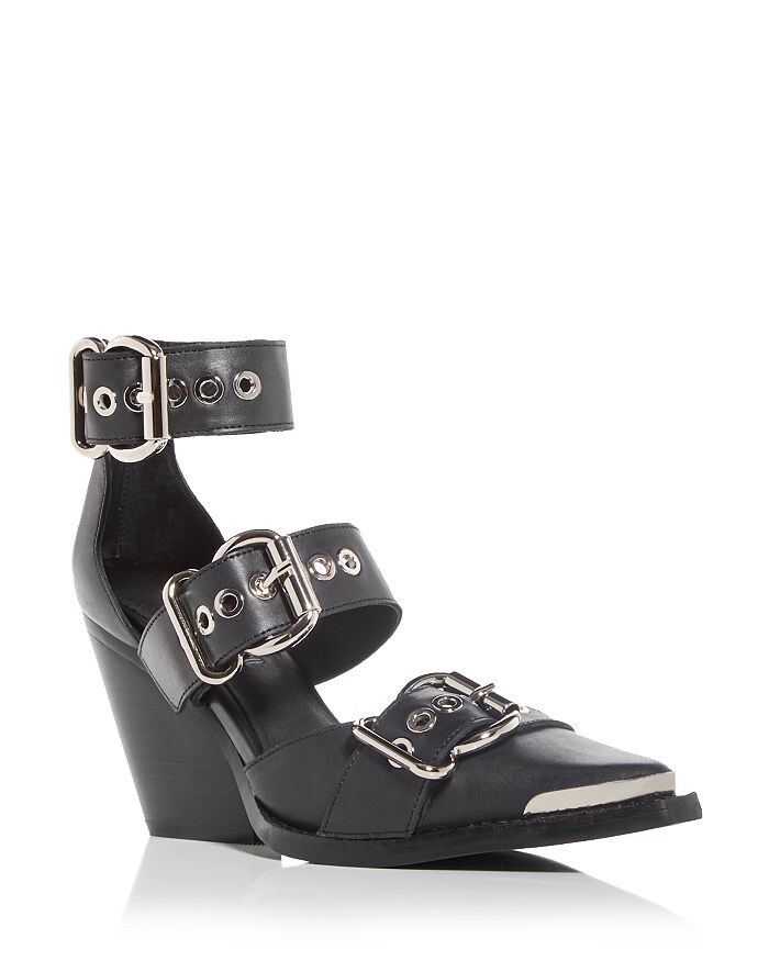 

Женские туфли-лодочки Emilia на танкетке с пряжками Jeffrey Campbell