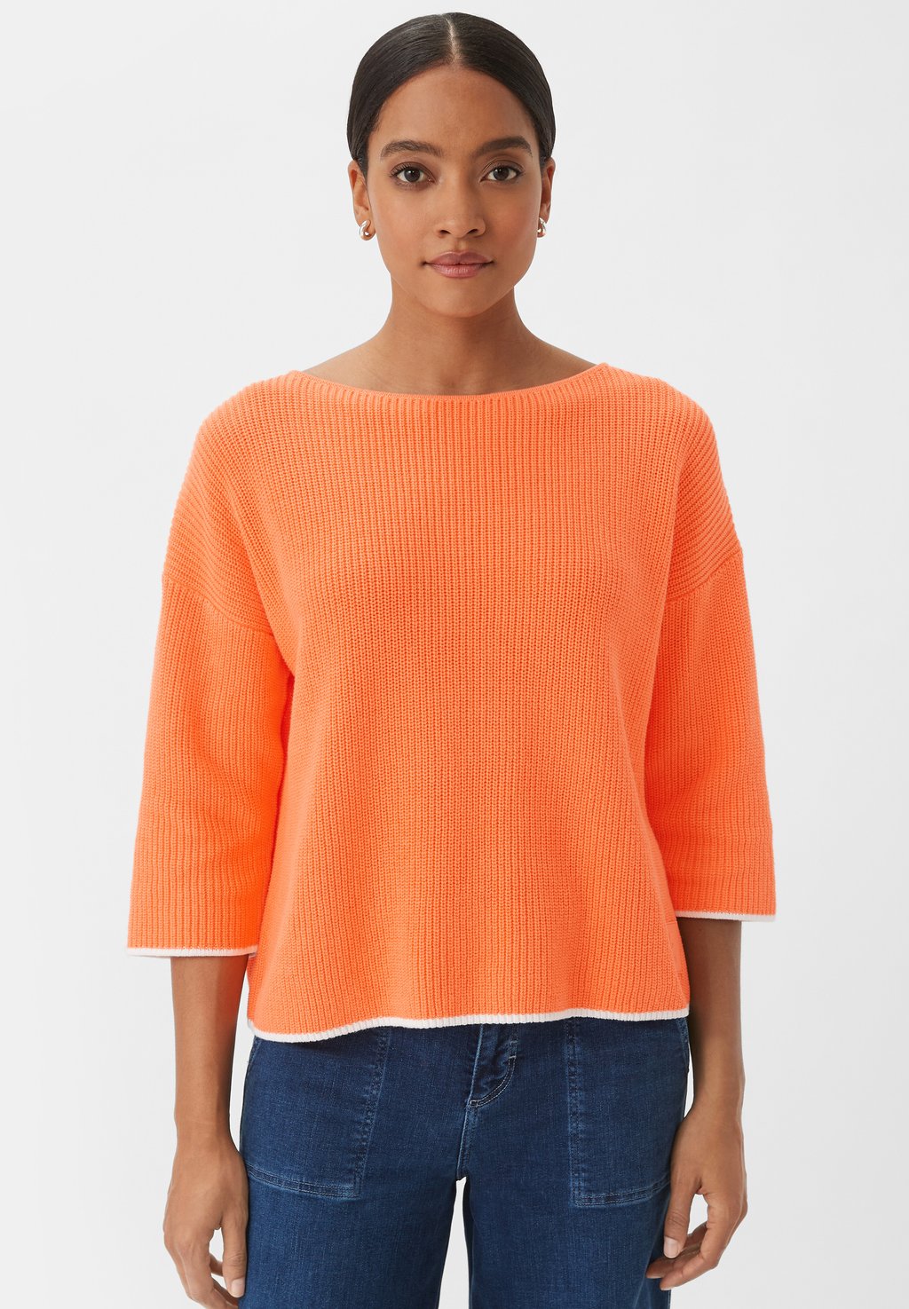 Вязаный свитер MIT 3/4-ÄRMELN comma casual identity, цвет orange
