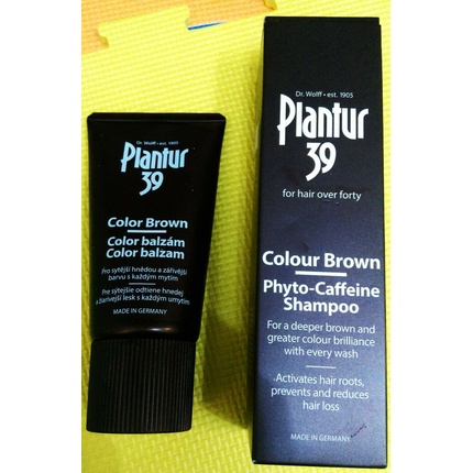 цена Шампунь и кондиционер для каштановых волос с фитокофеином для предотвращения выпадения волос, Plantur 39