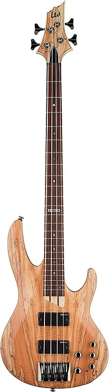 цена Басс гитара ESP LTD B-204SM Spalted Maple Bass Guitar, Natural Satin