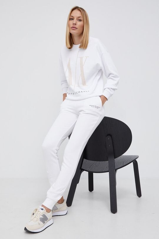 

Толстовка из хлопка Armani Exchange, белый