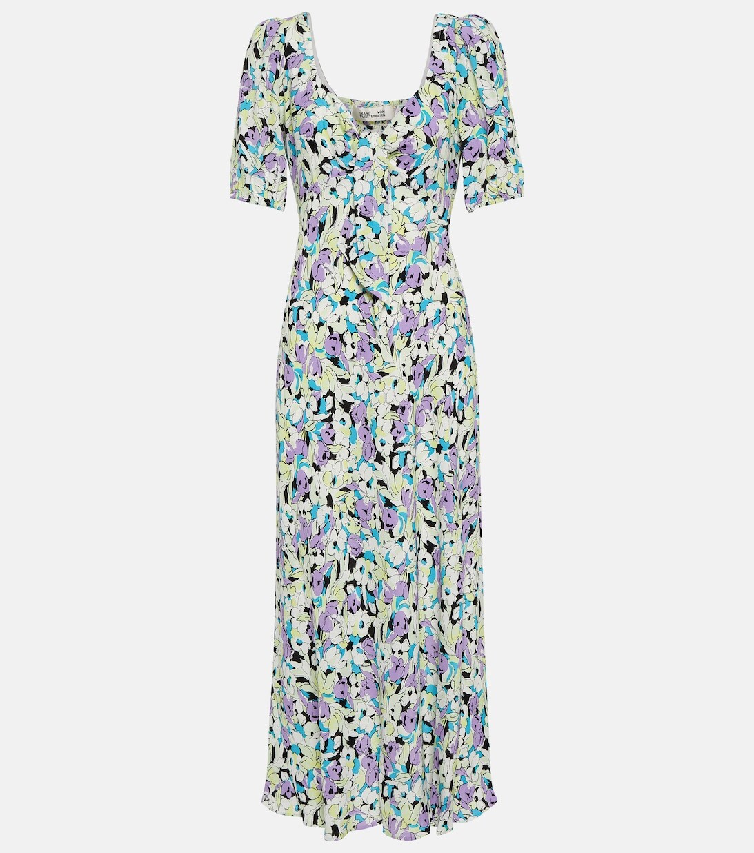 

Платье миди Fiona из хлопка DIANE VON FURSTENBERG, синий