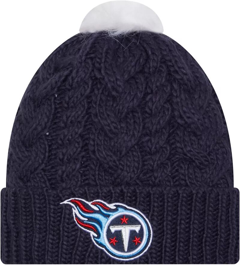 

Женская вязаная шапка с помпоном New Era Tennessee Titans