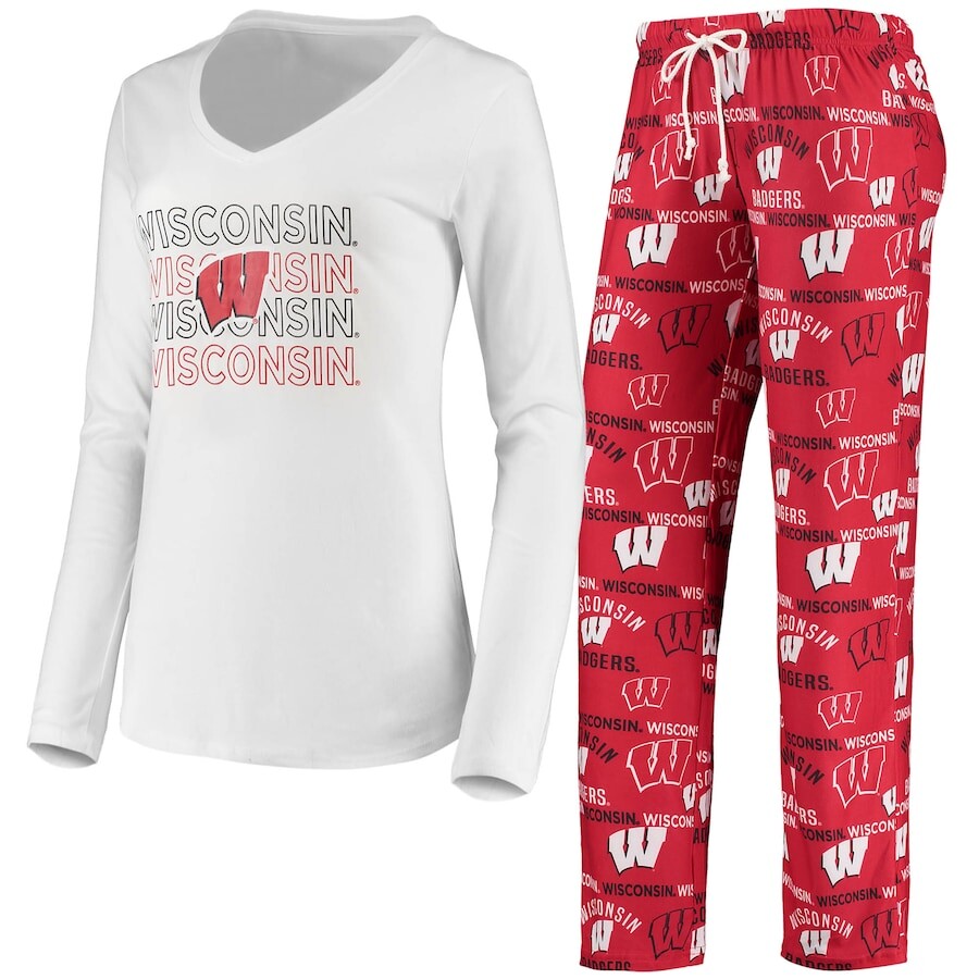 

Пижамный комплект Concepts Sport Wisconsin Badgers, красный