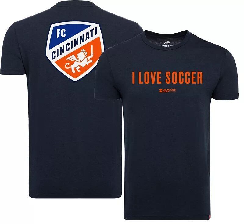 

Темно-синяя футболка Sportiqe FC Cincinnati Leagues Cup I Love Soccer