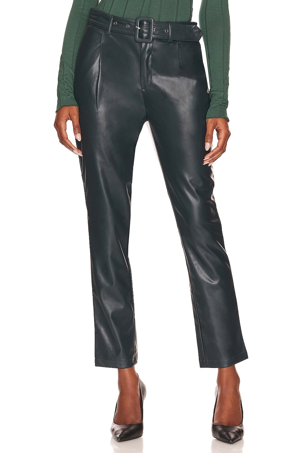 

Брюки BCBGeneration Belted Faux Leather, цвет Emerald